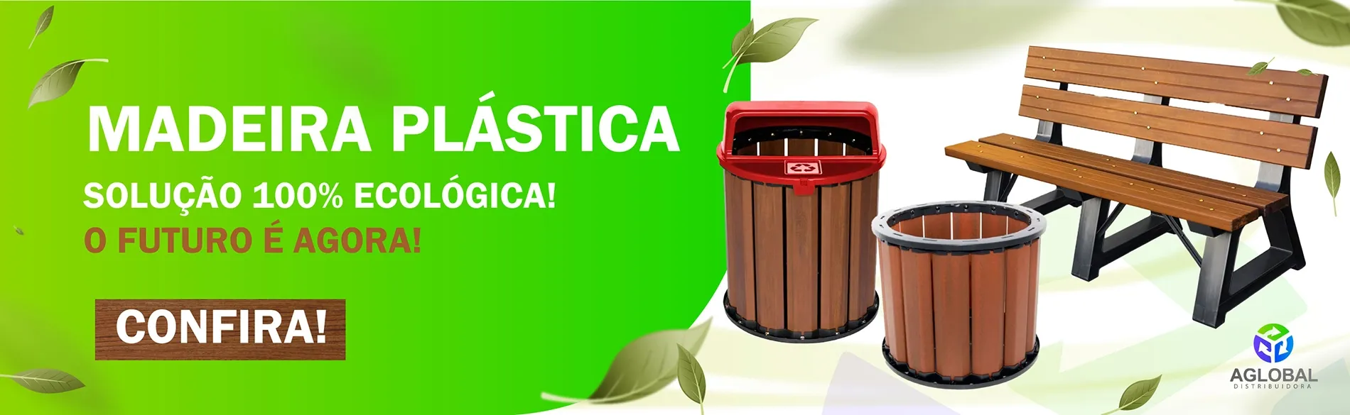 Lixeiras de madeira plastica