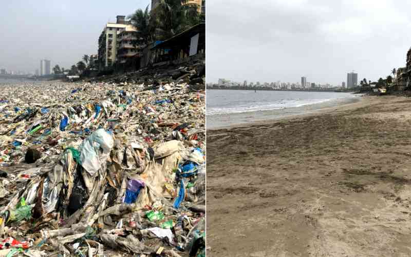 Praia da India poluida