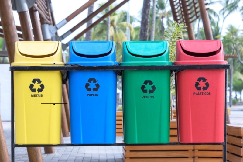 contentores de lixo reciclagem