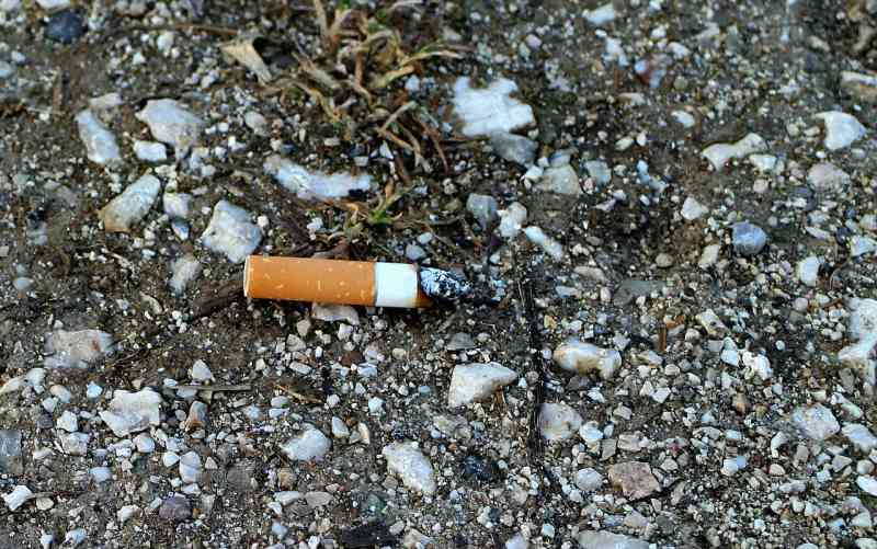 poluição por bitucas de cigarro