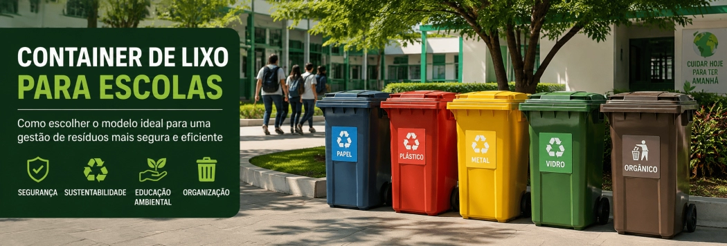 Container de Lixo para Escolas: Como Escolher o Modelo Ideal para uma Gestão de Resíduos Mais Segura e Eficiente