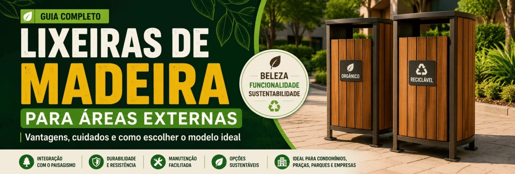 Lixeiras de Madeira para Áreas Externas: Vantagens e Cuidados