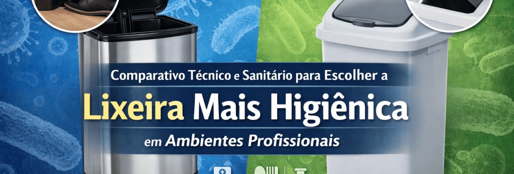 Lixeiras com Pedal ou com Tampa Basculante: Qual é Mais Higiênica