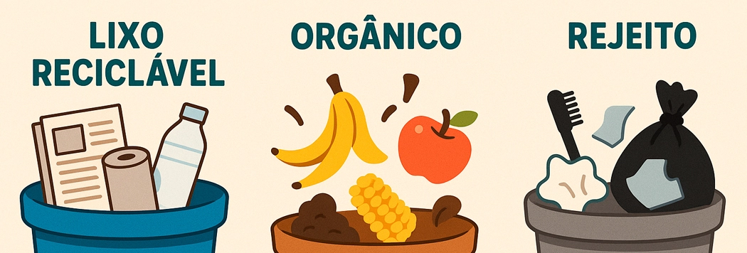 Diferença Entre Lixo Reciclável, Orgânico e Rejeito