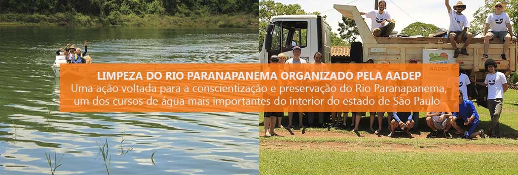 Limpeza do Rio Paranapanema organizado pela AADEP