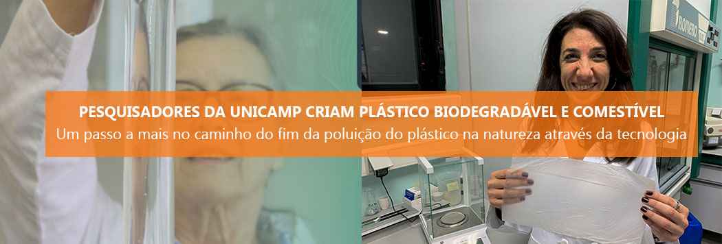 Pesquisadores da Unicamp criam plástico biodegradável e comestível