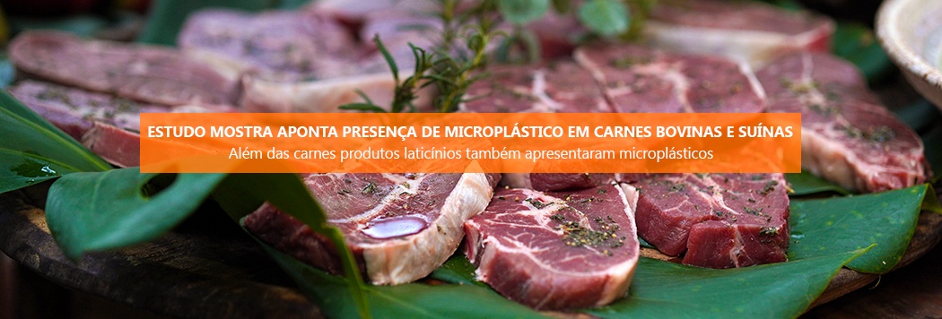 Estudo mostra aponta presença de microplástico em carnes bovinas e suínas