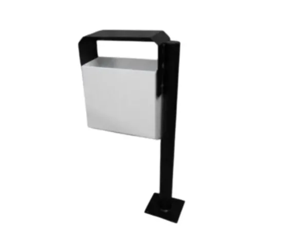 Lixeira de Ferro com poste - 35L