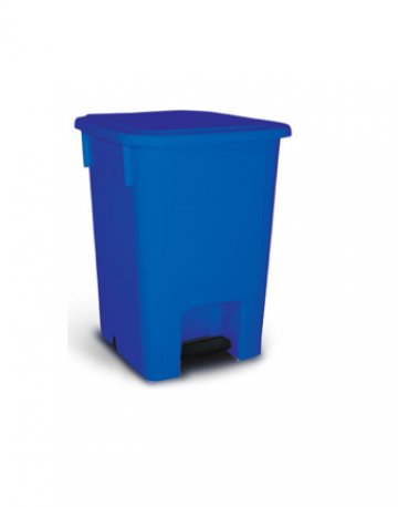 Caixote do lixo reciclagem pedal 35 litro de plástico 43 x 38 x 38 cm,  caixote do lixo 2 divisões interiores multicoloridas (Topo 35 litro)