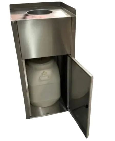 Lixeira Fast Food Porta Líquidos em Aço Inox