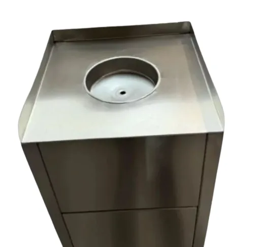 Lixeira Fast Food Porta Líquidos em Aço Inox