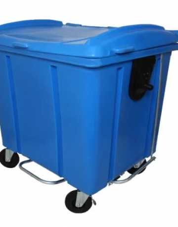 Container de lixo de 1000L Rotomoldado com Pedal Lateral